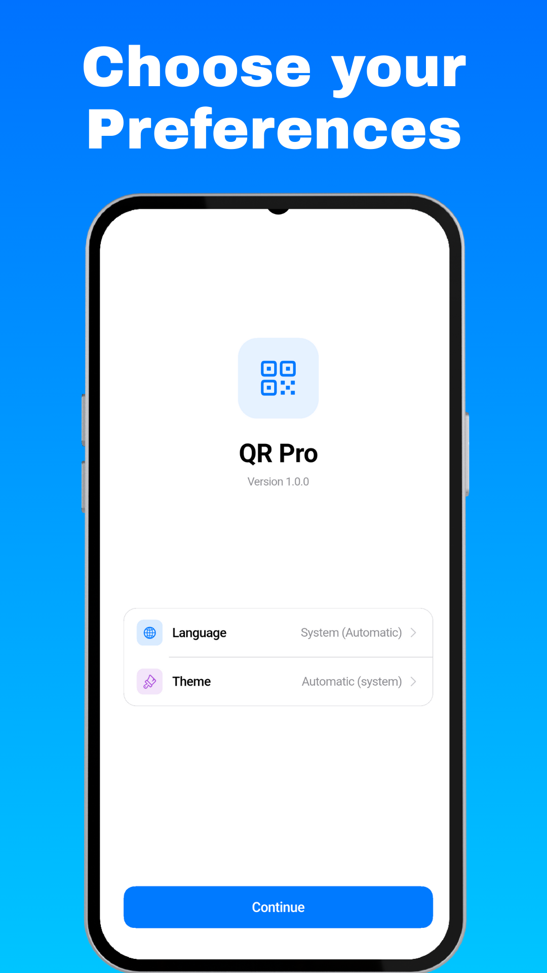 QR Pro - Pantalla principal